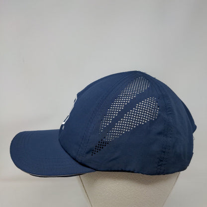 Hit Strapback Hat Blue OSFM Embroidered Logo Adjustable Breathable