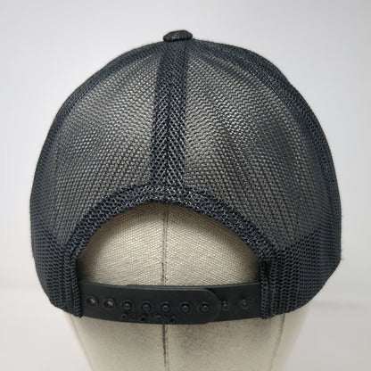 Pacific Headwear Trucker Hat Black One Size Snapback MVE Embroidery Mesh Back