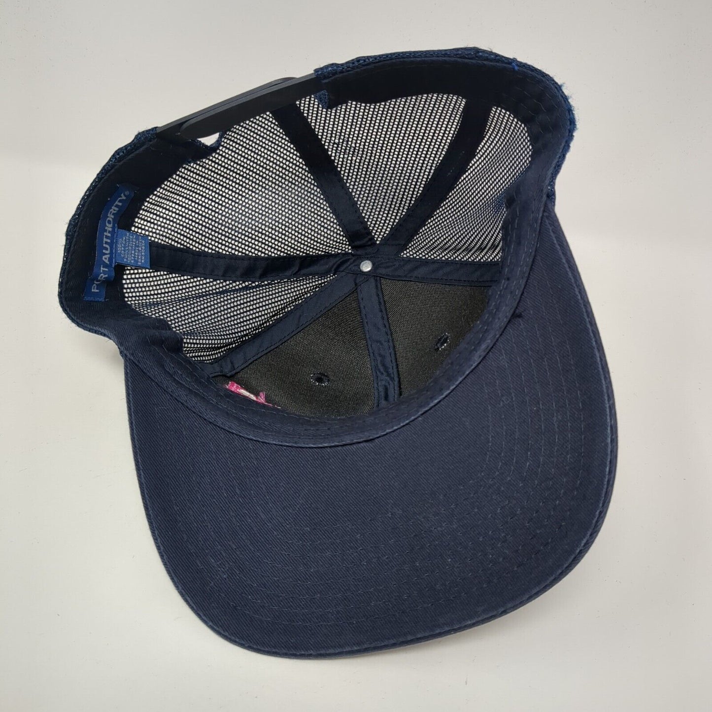 DNA Pro Cycling Snapback Mesh Back Trucker Hat Blue One Size Adjustable