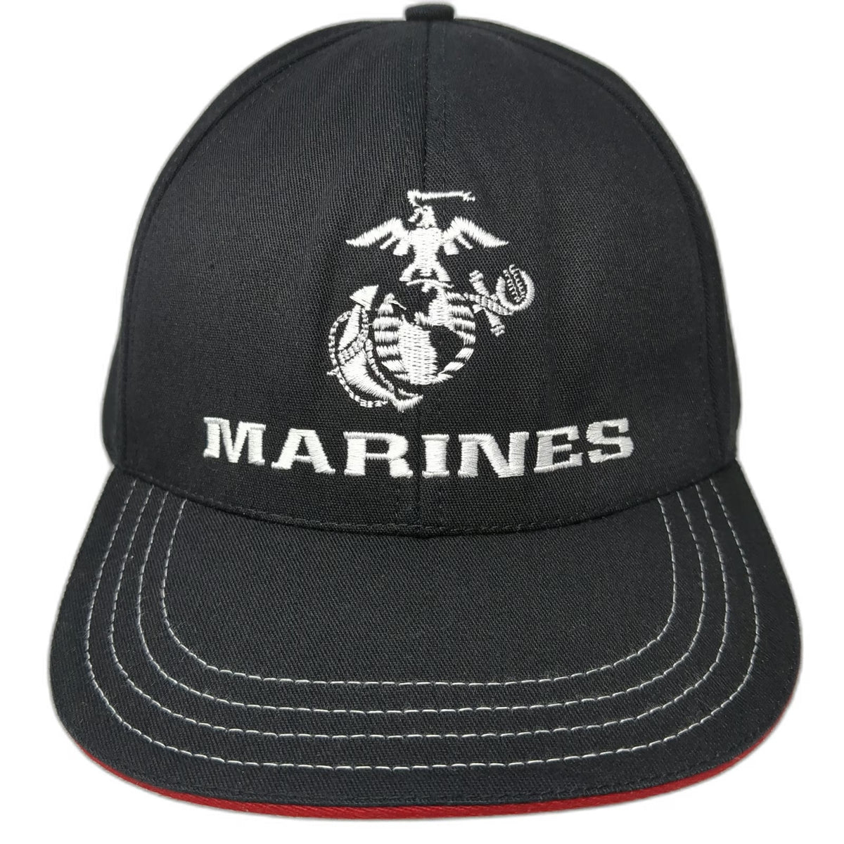 Unionwear Snapback Black One Size US Marines EGA Logo Embroidery Made USA Hat