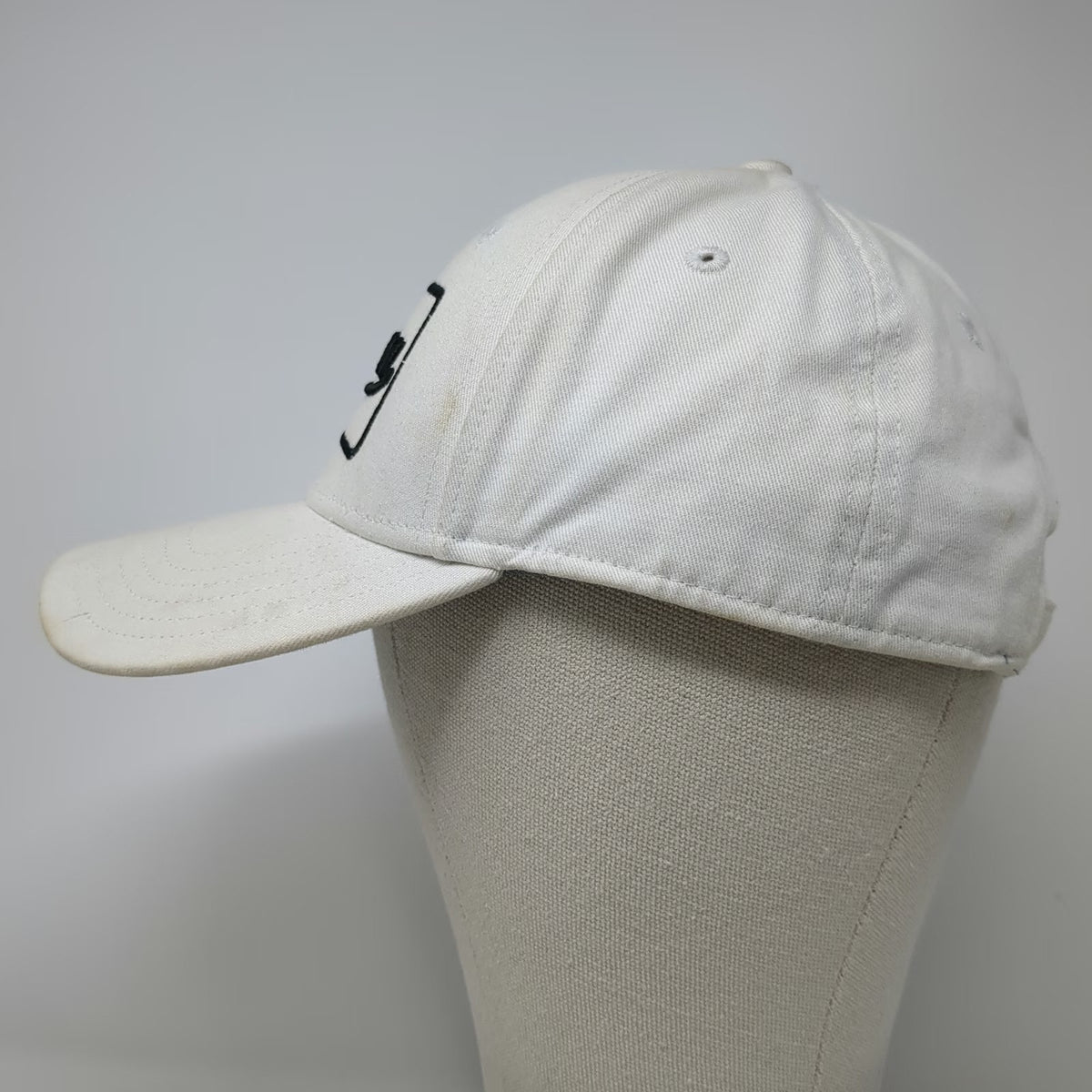 Puma Baseball Cap White One Size Adjustable Hat Script Patch Embroidered Logo
