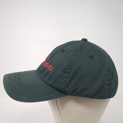 San Fran Psycho Slideback Hat Green One Size Adjustable Solid Harriton