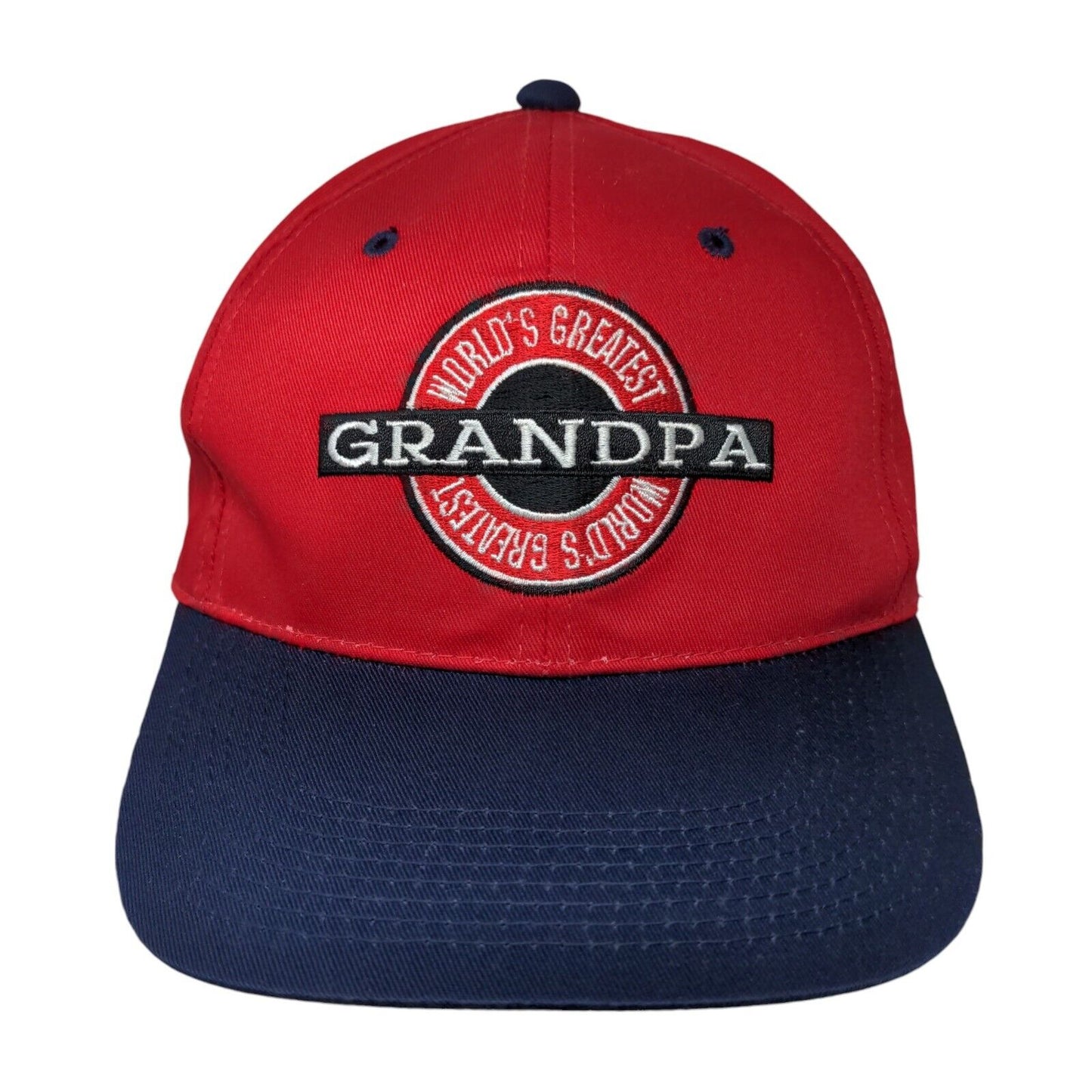 World's Greatest Grandpa Snapback Hat Multicolor OSFA Embroidered Signatures