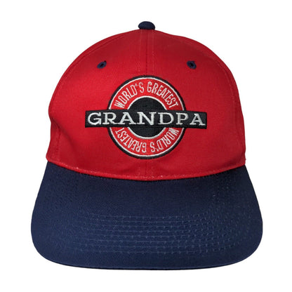 World's Greatest Grandpa Snapback Hat Multicolor OSFA Embroidered Signatures