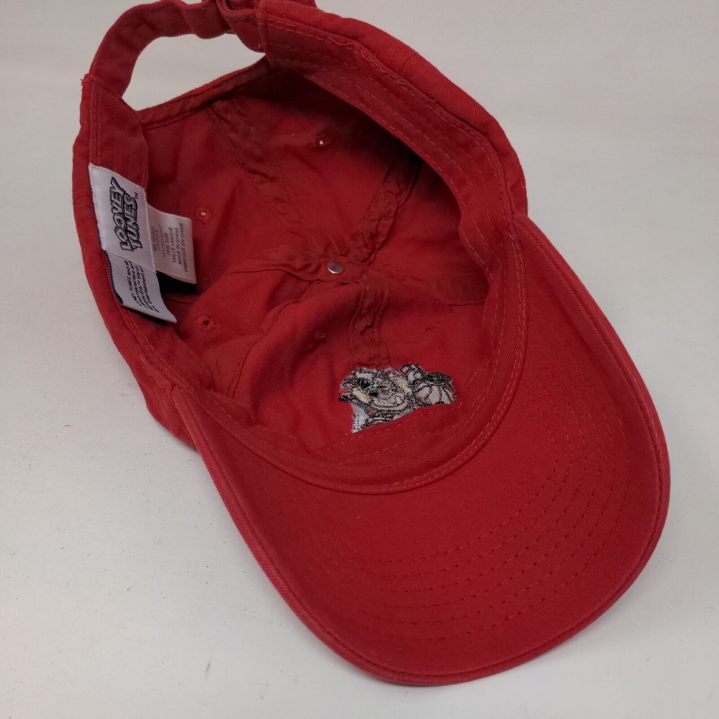 Tazmanian Devil Slideback Hat Red One Size Adjustable Embroidered Looney Tunes