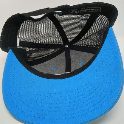 Richardson Trucker Hat Blue L Snapback Mesh Back Scenic D Patch Mountain Hat