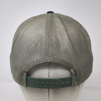 Richardson Trucker Hat Green Black One Size Dynamic Aviation Camo Mesh Plane
