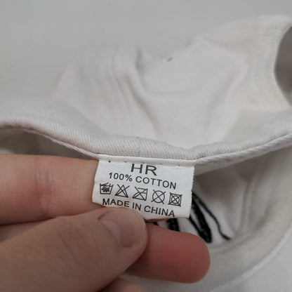 Mrs. Slideback Hat White One Size Adjustable Embroidered Vented Holes 6 Panel