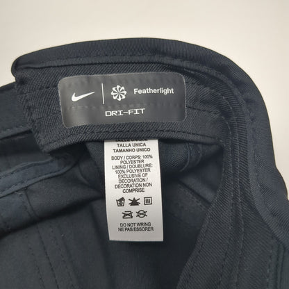 Nike Swoosh Strapback Hat Black One Size Embroidered Logo Featherlight