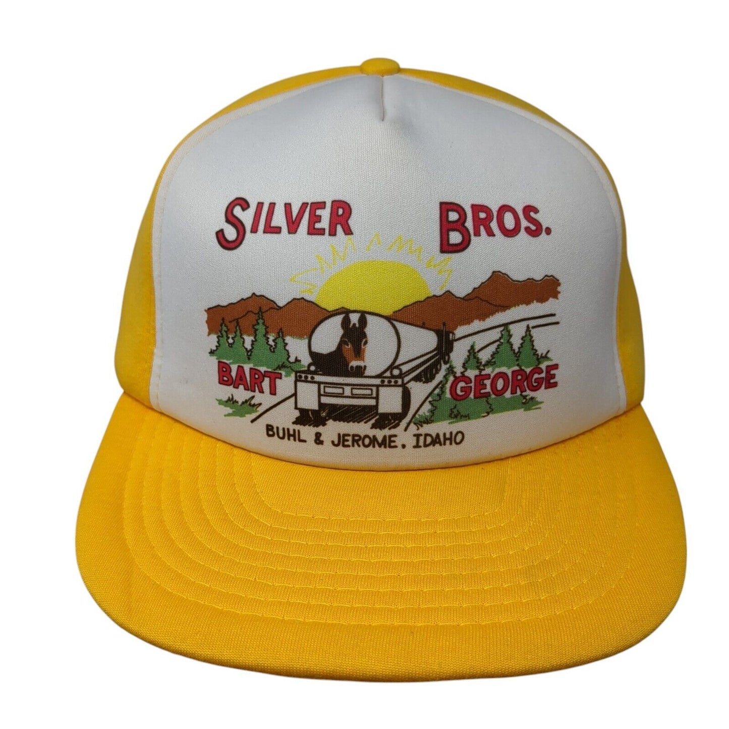 Silver Bros. Bart George Buhl & Jerome Idaho Snapback Hat Yellow OS San Sun