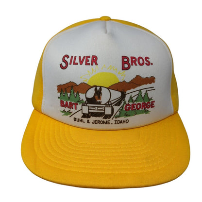 Silver Bros. Bart George Buhl & Jerome Idaho Snapback Hat Yellow OS San Sun