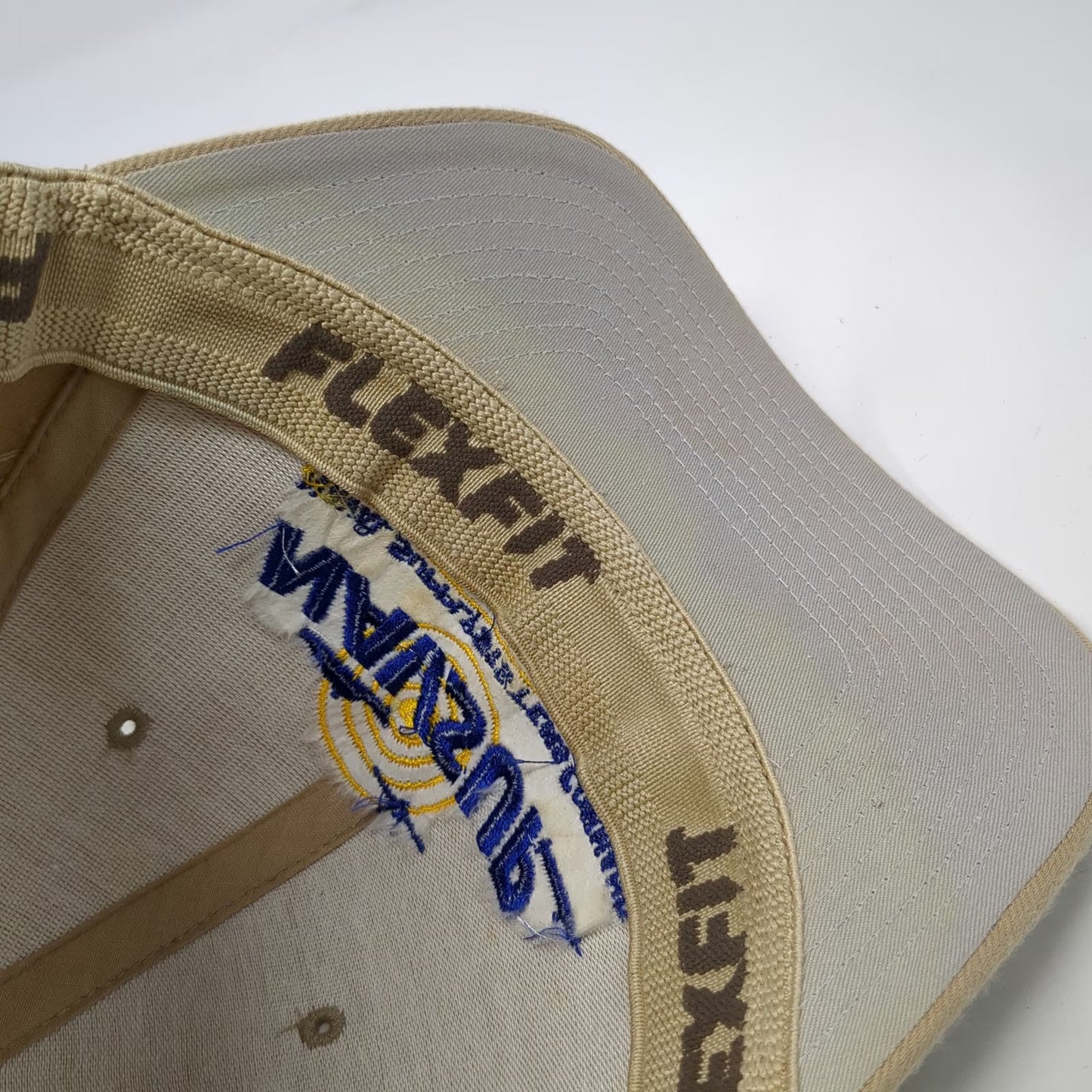 Flexfit Baseball Cap Beige XL NAVSUP Naval Supply Systems Command Fitted hat