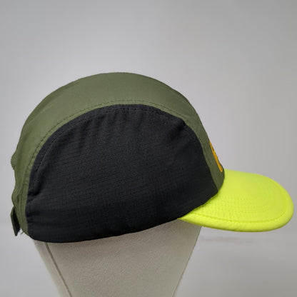 Float 5 Panel Hat Green Black Yellow OS Strapback Flat Brim Nylon FI2F8 Outdoor