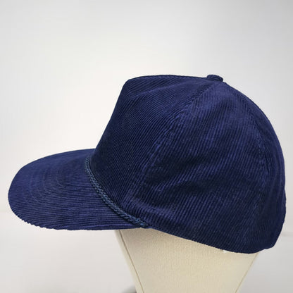 NO PROBLEM CAP 5 Panel Blue One Size Cotton Corduroy Rope Snapback Hat Blank