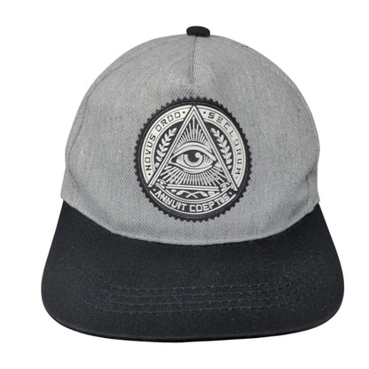 Novus Ordo Seclorum Annuit Coeptis Illuminati Strapback Hat Gray OS Adjustable