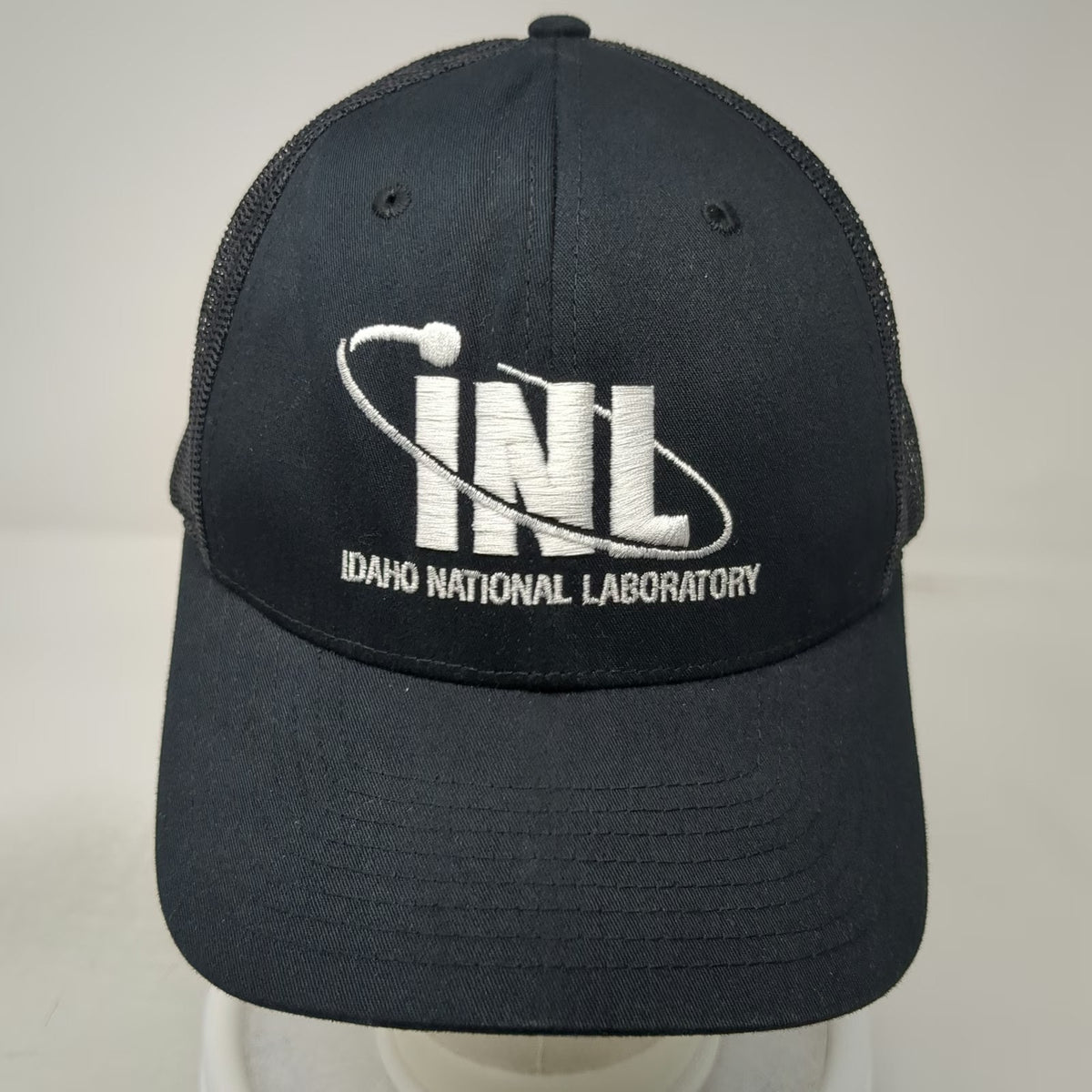 Idaho National Laboratory INL Trucker Hat Black One Size Snapback Mesh Back