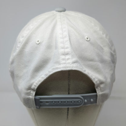 TravisMathew Snapback Hat White One Size Flexfit 110 Gray Brim Logo Patch