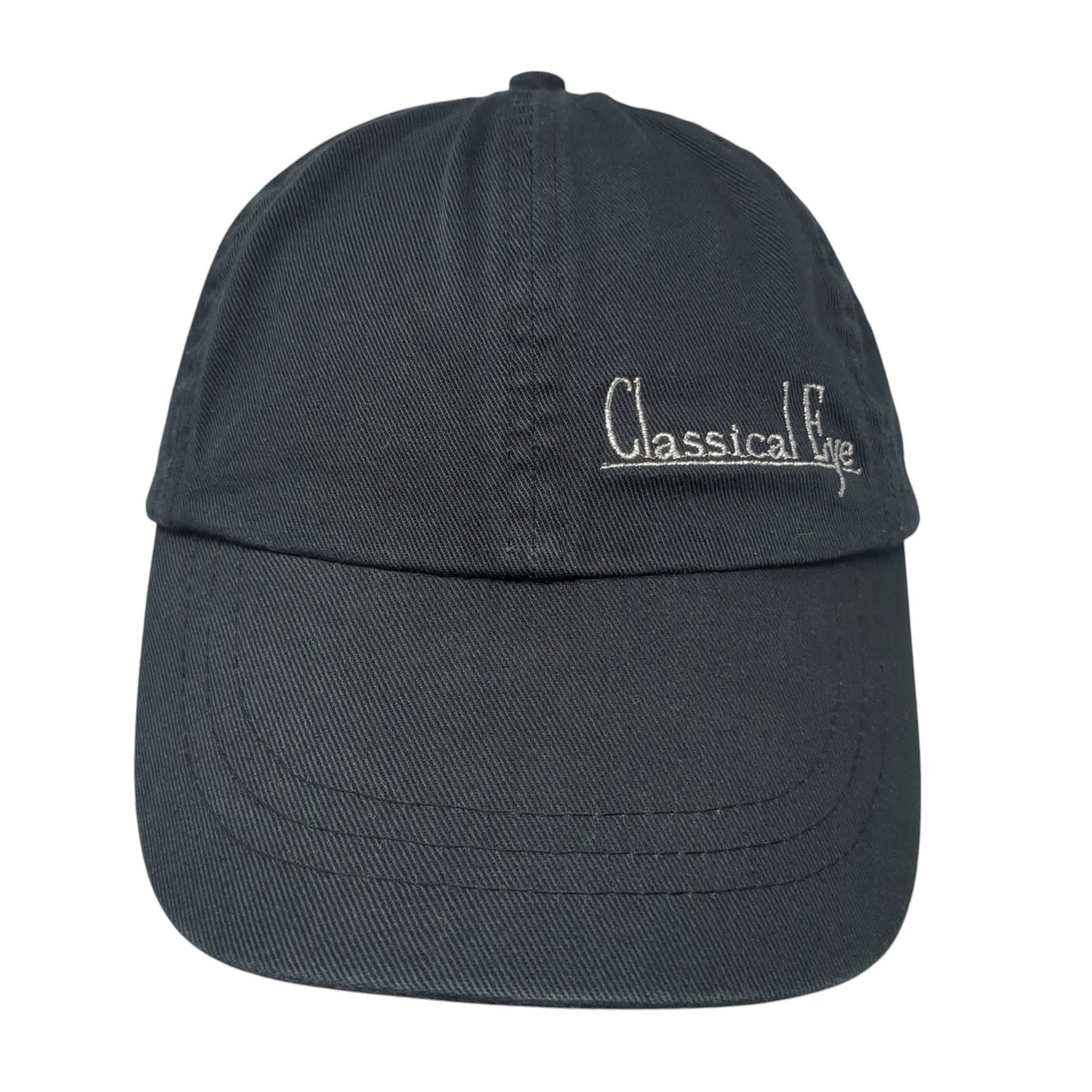 Classical Eye Slideback Baseball Cap Black One Size Adjustable Embroidered