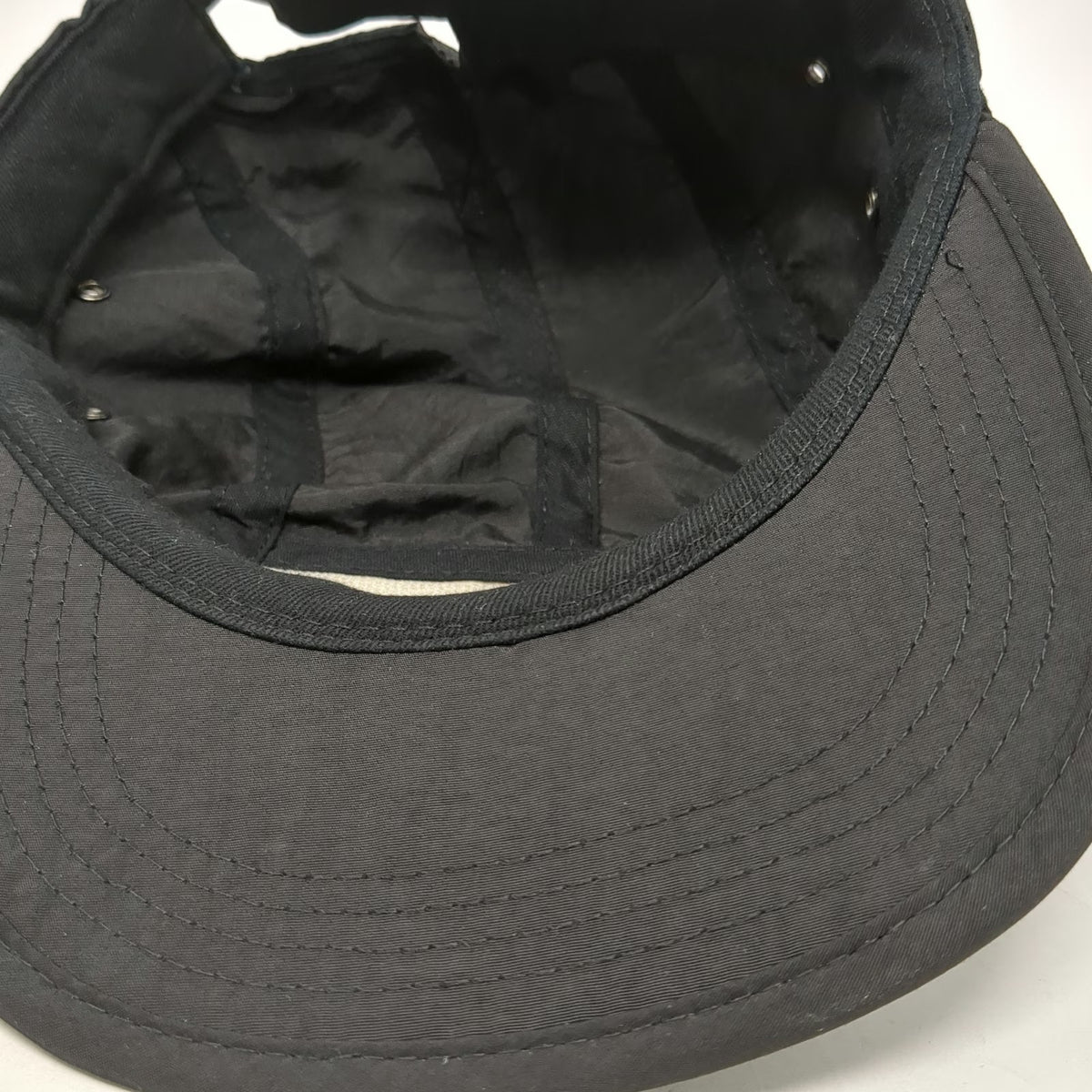 ATWYLD 5 Panel Hat Black One Size Flat Brim Slideback Tonal Logo Lightweight
