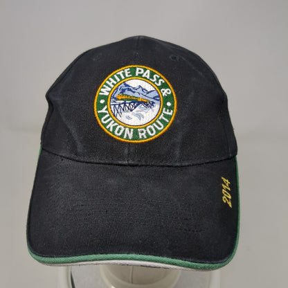 White Pass & Yukon Route Strapback Hat Black OSFA Solid Skagway Alaska