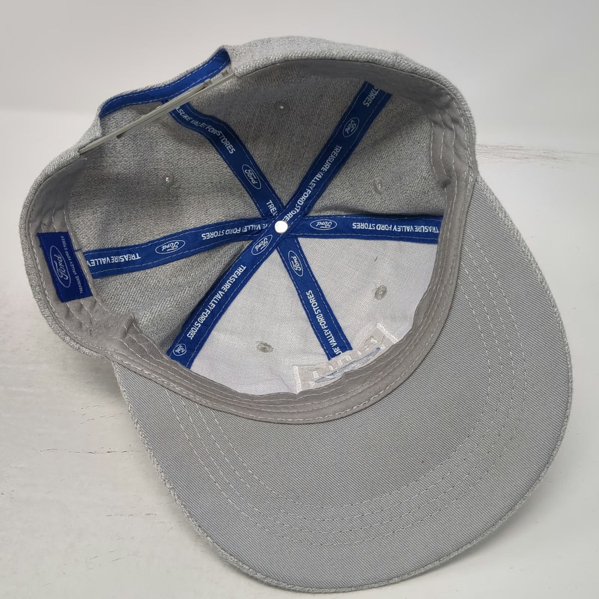 Ford Snapback Hat Gray One Size Built Tough Logo Graphic Embroidered Auto Truck