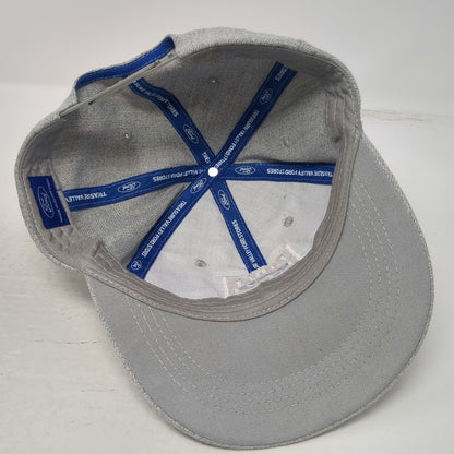Ford Snapback Hat Gray One Size Built Tough Logo Graphic Embroidered Auto Truck