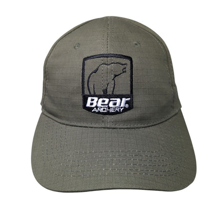 Bear Archery Strapback Hat Brown One Size Embroidered Adjustable
