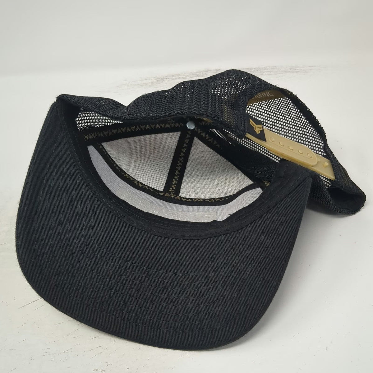 Young Powersports Trucker Hat Black One Size Mesh Back Snapback 100 Years Patch