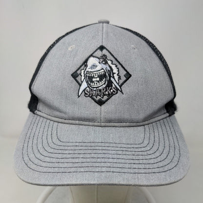 Port Authority Men's Snapback Mesh Back Hat Gray St Augustine Sharks Embroidered
