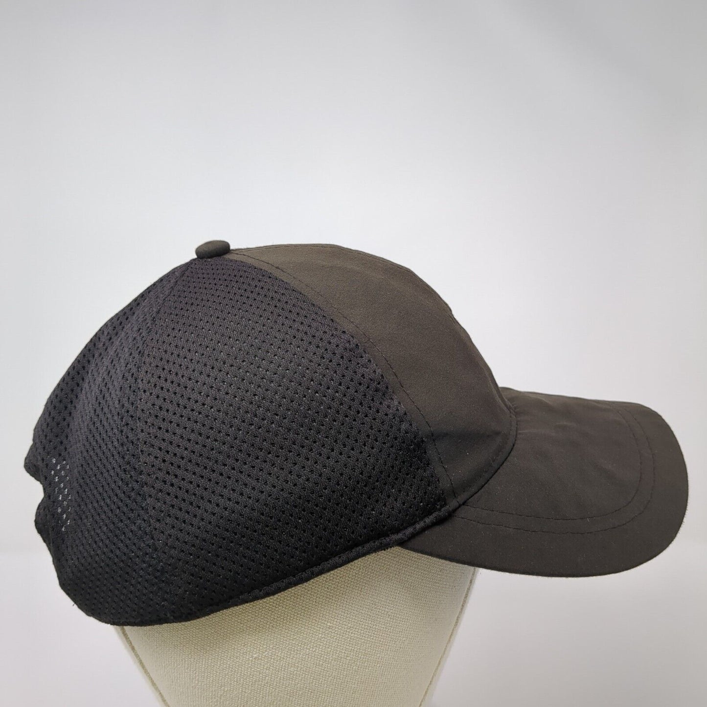 Unbranded Snapback Mesh Back Hat Black One Size Adjustable Solid Blank