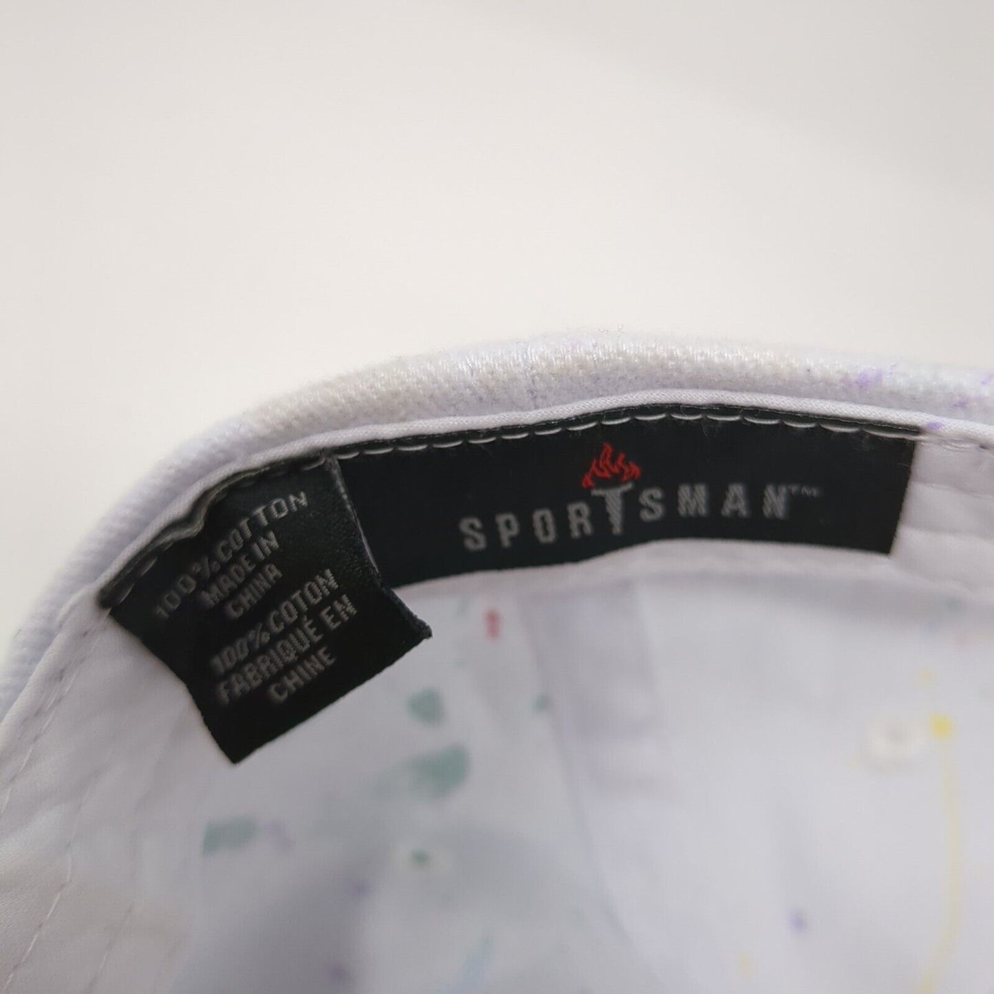 Sportsman Slideback Hat Multicolor OSFA Adjustable Paint Splatter