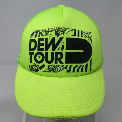 Cobra Dew Tour Trucker Hat Green One Size Mesh Snapback Foam Action Sports
