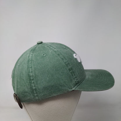 Day Off Slideback Hat Green OSFM Adjustable Embroidered Vented Holes 6 Panel