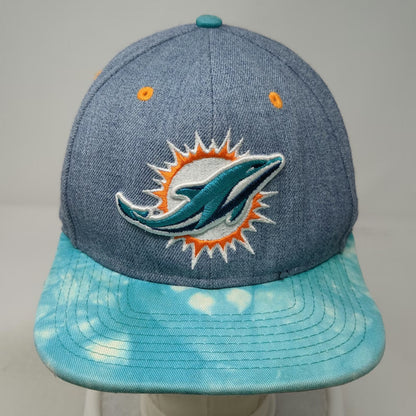 Miami Dolphins NFL New Era Snapback Hat Blue One Size Tie Dye Visor 9FIFTY 950