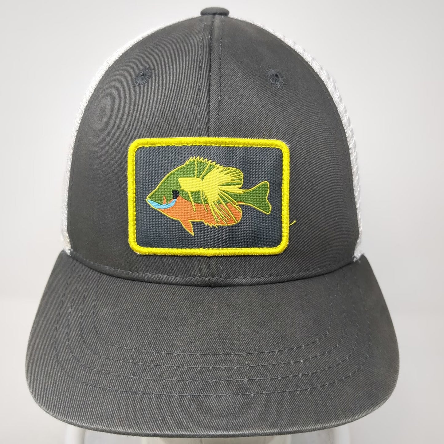 RepYourWater Trucker Hat Gray One Size Mesh Snapback Sunfish Patch Fishing Gear