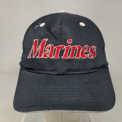 Marines The Few The Proud Slideback Hat Black OSFA Adjustable Embroidered Cobra