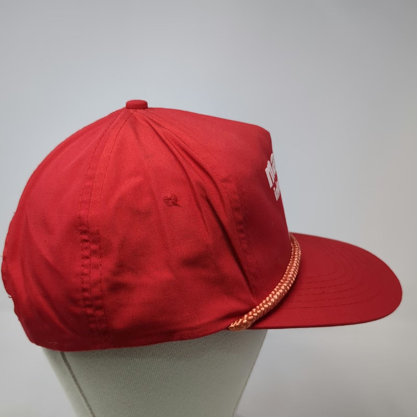 Martec International 5 Panel Red Hat One Size Rope Snapback Graphic Logo Cap