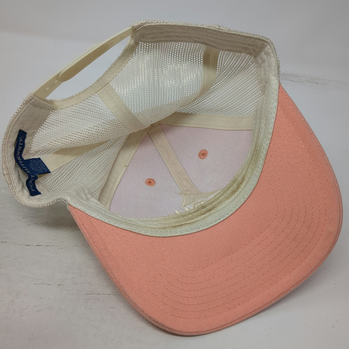 Port Authority Trucker Hat Pink One Size Snapback Shiloh Bible Camp Teepee Mesh
