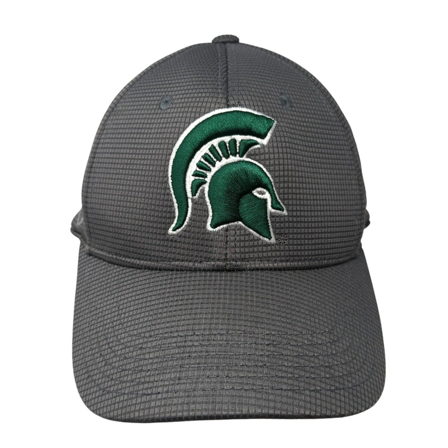 Spartans Fitted Hat Gray One Size Memory Fit Stretch Embroidered Logo