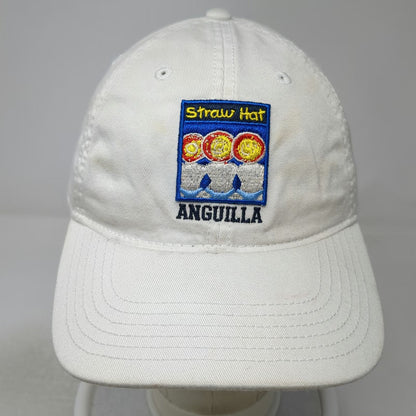 Legacy Baseball Cap White One Size Anguilla Straw Hat Restaurant Destination
