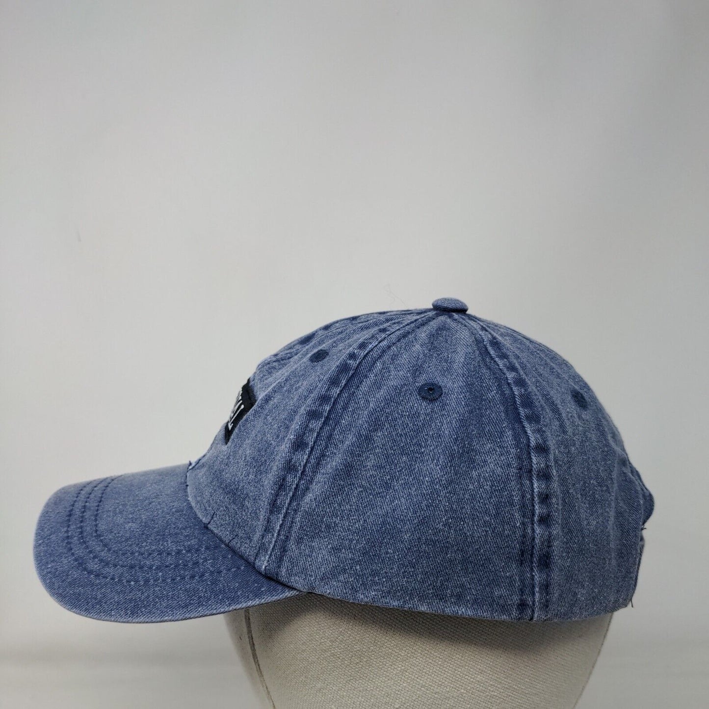 Original Patch Strapback Hat Blue One Size Solid Adjustable 6 Panel