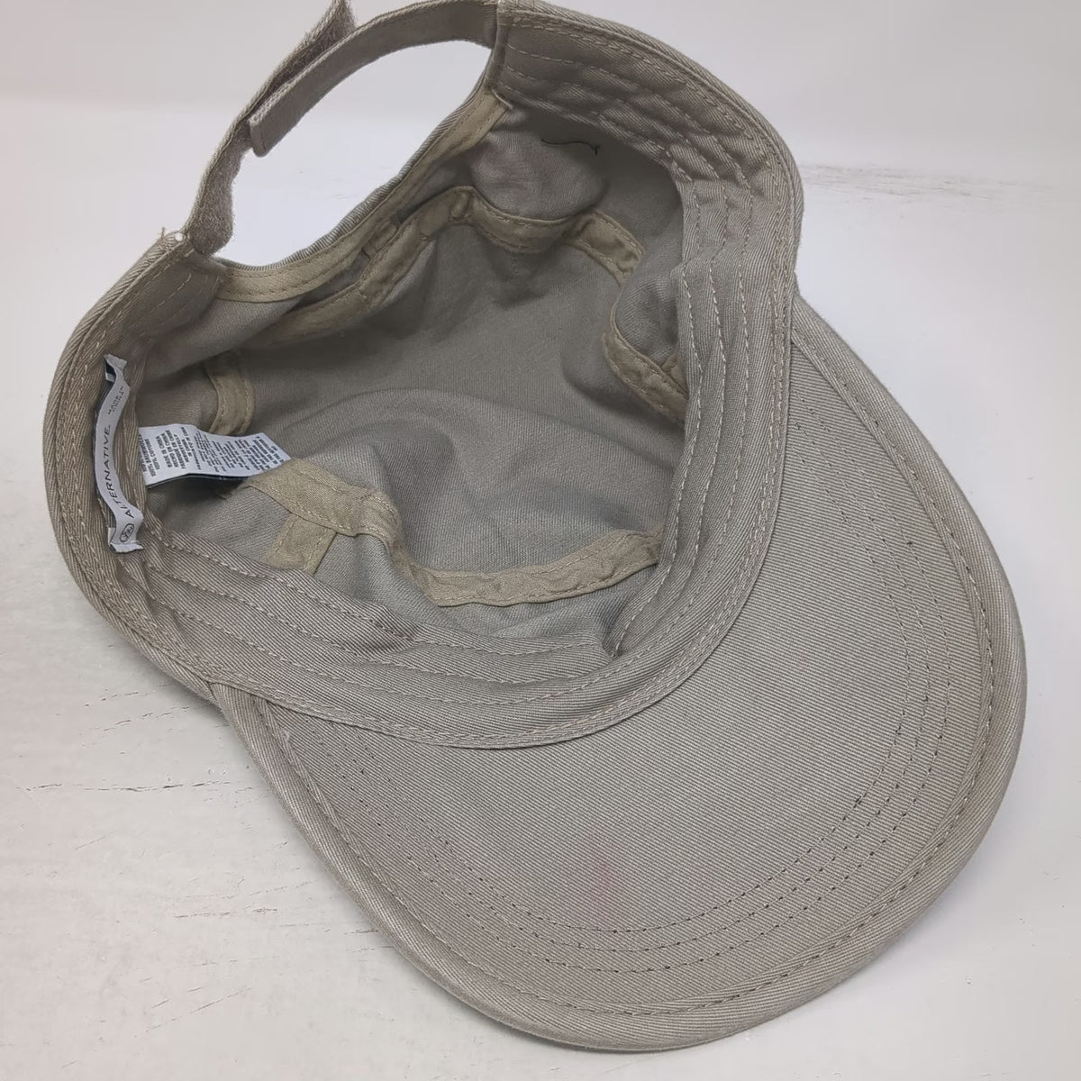 Alternative Army Cap Beige One Size Strapback Cotton Solid Plain Blank Hat