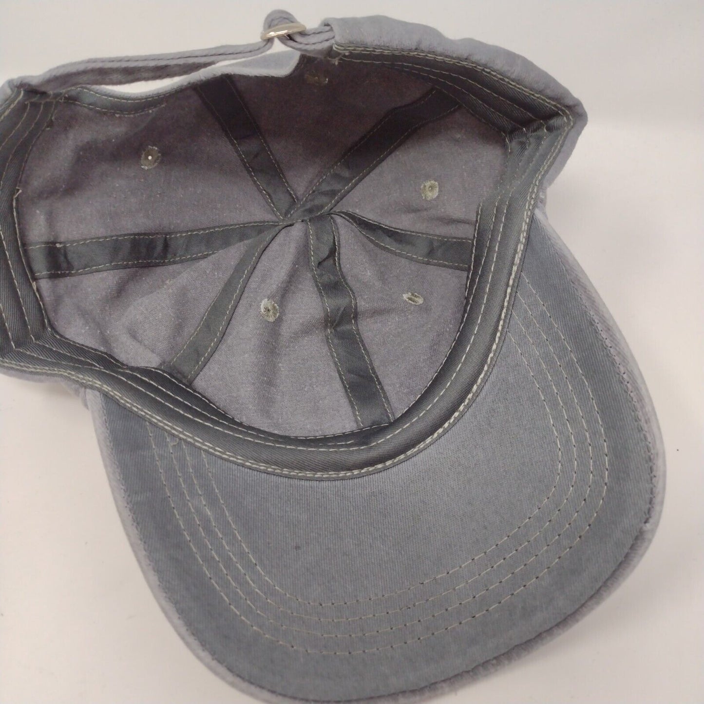 Dog Paw Print Heart Slideback Hat Gray OSFA Adjustable Solid 6 Panel