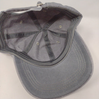 Dog Paw Print Heart Slideback Hat Gray OSFA Adjustable Solid 6 Panel