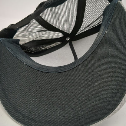 Quiksilver Trucker Hat Gray Black One Size Snapback Mesh Front Logo Patch