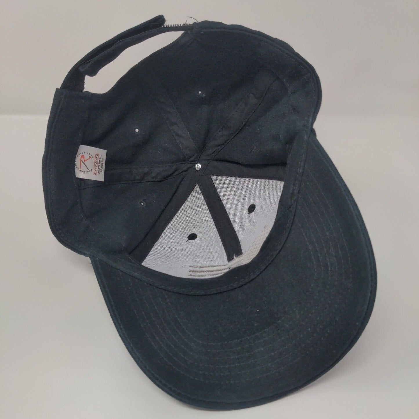 American Flag Strapback Hat Black OSFA Adjustable Embroidered Patriotic Rothco