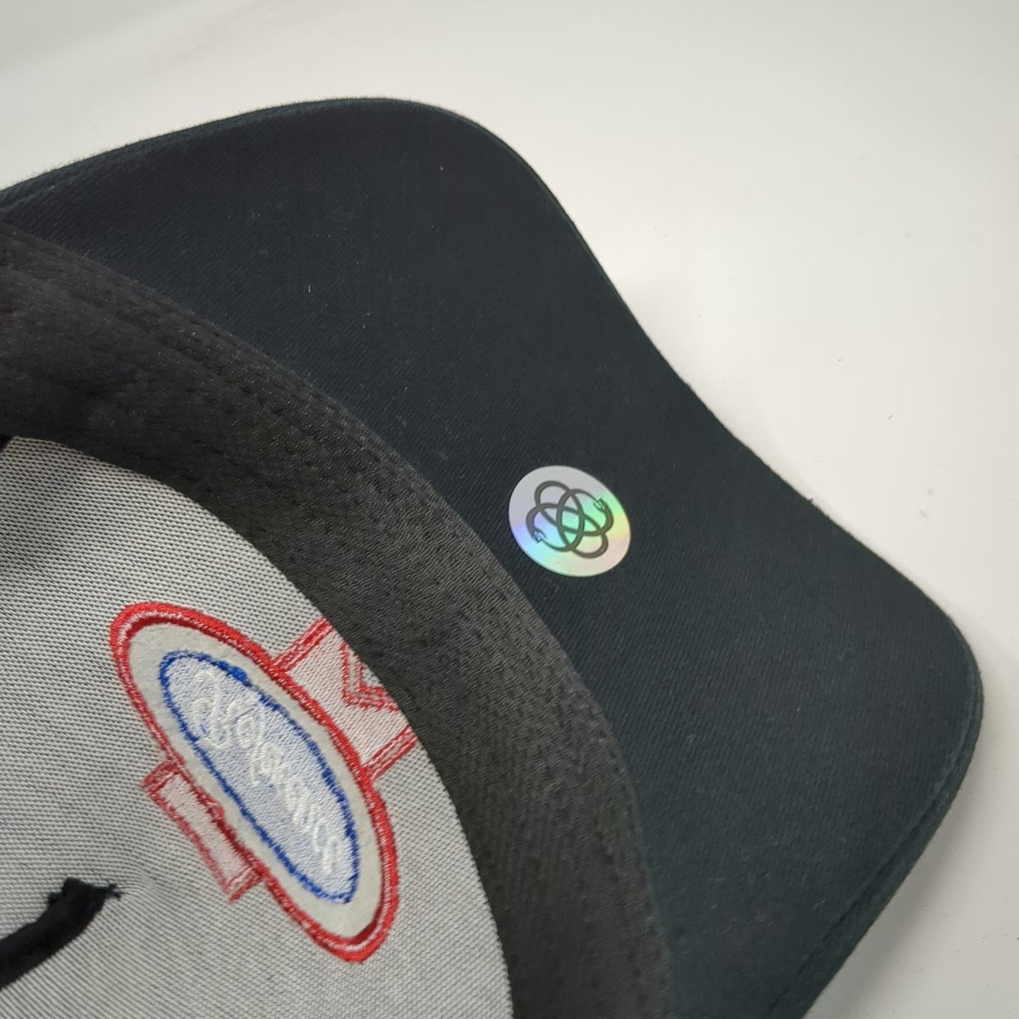 Reference 5 Panel Black Hat One Size Graphic Brim Snapback Script Embroidery
