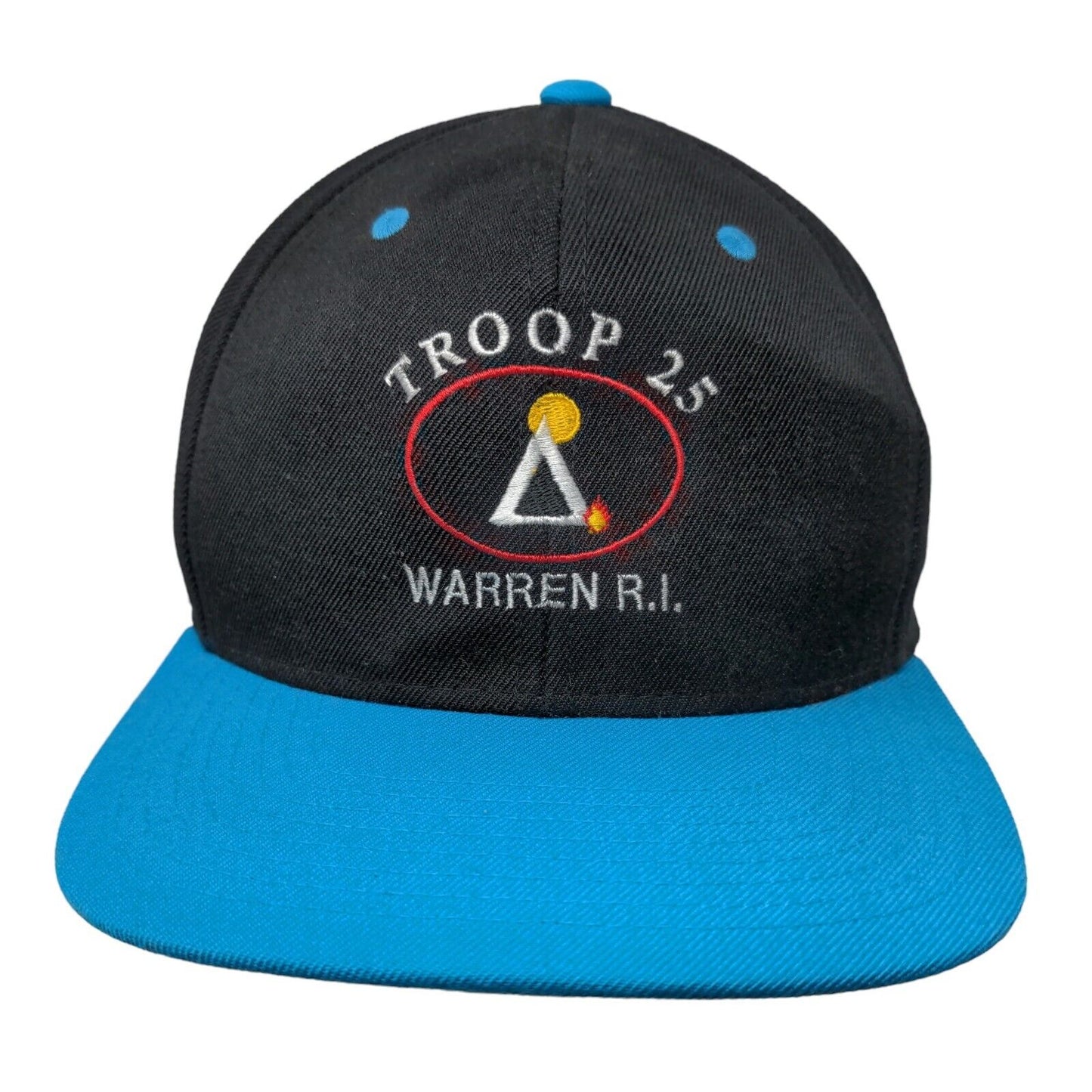 Yupoong Men's Snapback Hat Black OSFA Embroidered Troop 25 Warren R.I.