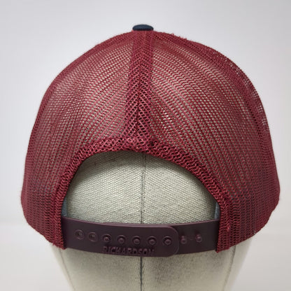 Richardson Trucker Hat Gray Blue Red One Size Raft River Transport Mesh Snapback