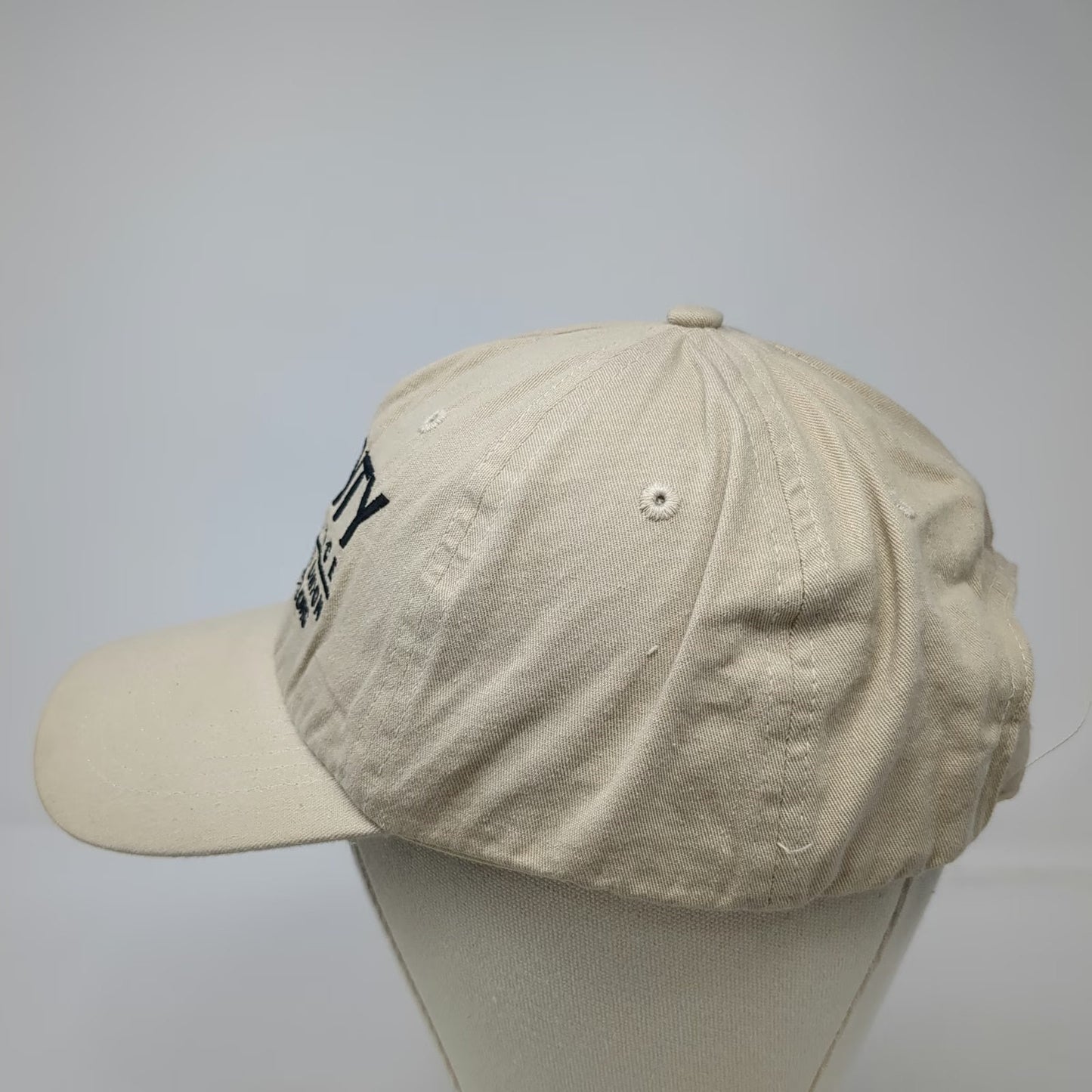 Hit 5 Panel Beige One Size Hat Federal Credit Union Embroidered Strapback